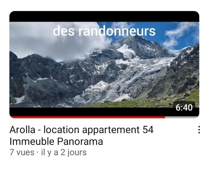 Le Panorama - Appartement 54 A Arolla Face Aux Montagnes A 150M Des Pistes Evolène Exterior foto